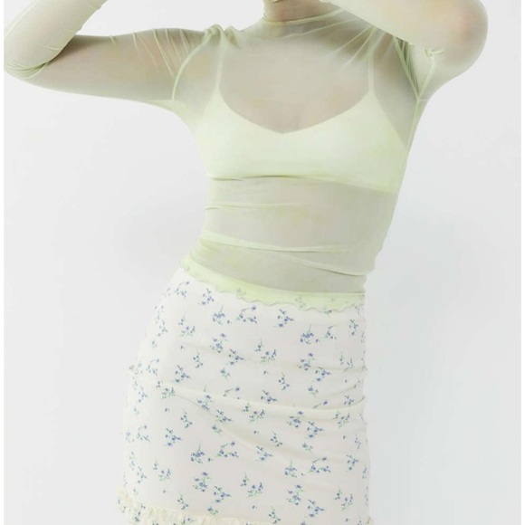 URBAN OUTFITTERS ASHTON RUFFLE MINI DRESS SIZE Large - Picture 2 of 10